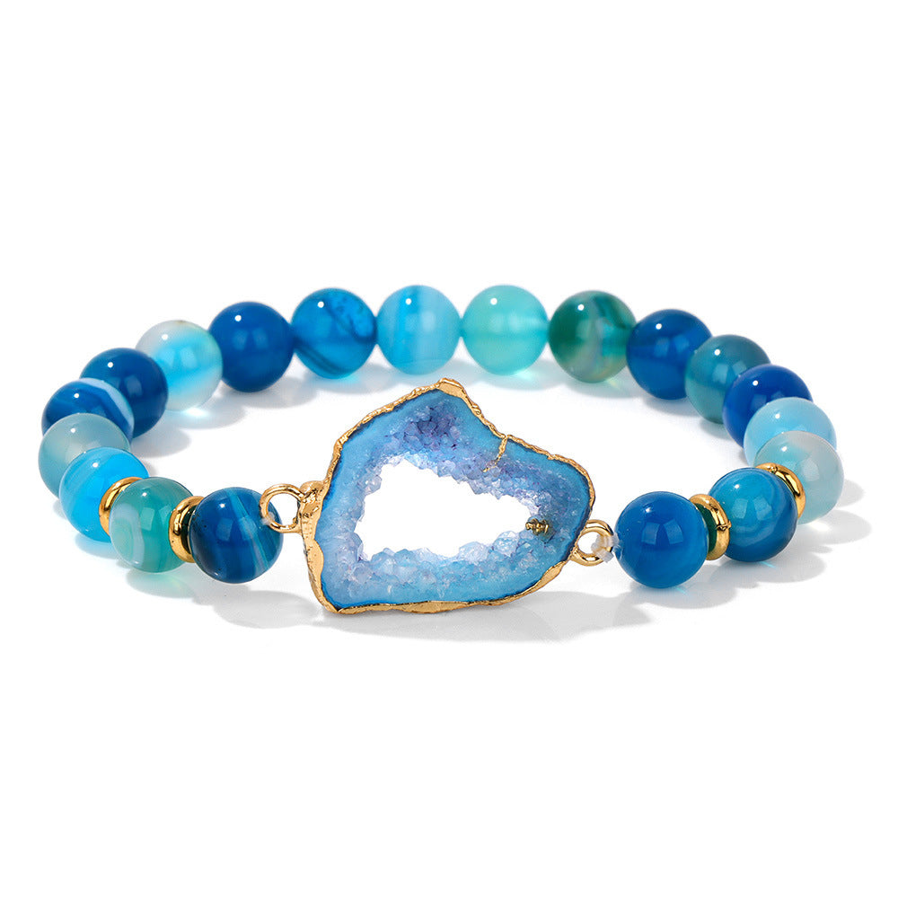 Agate & Vug Stone Bracelet – Grounding Energy & Natural Beauty
