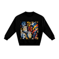 BE UNIQUE & ME Graffiti Faces Fleeced Sweatshirt