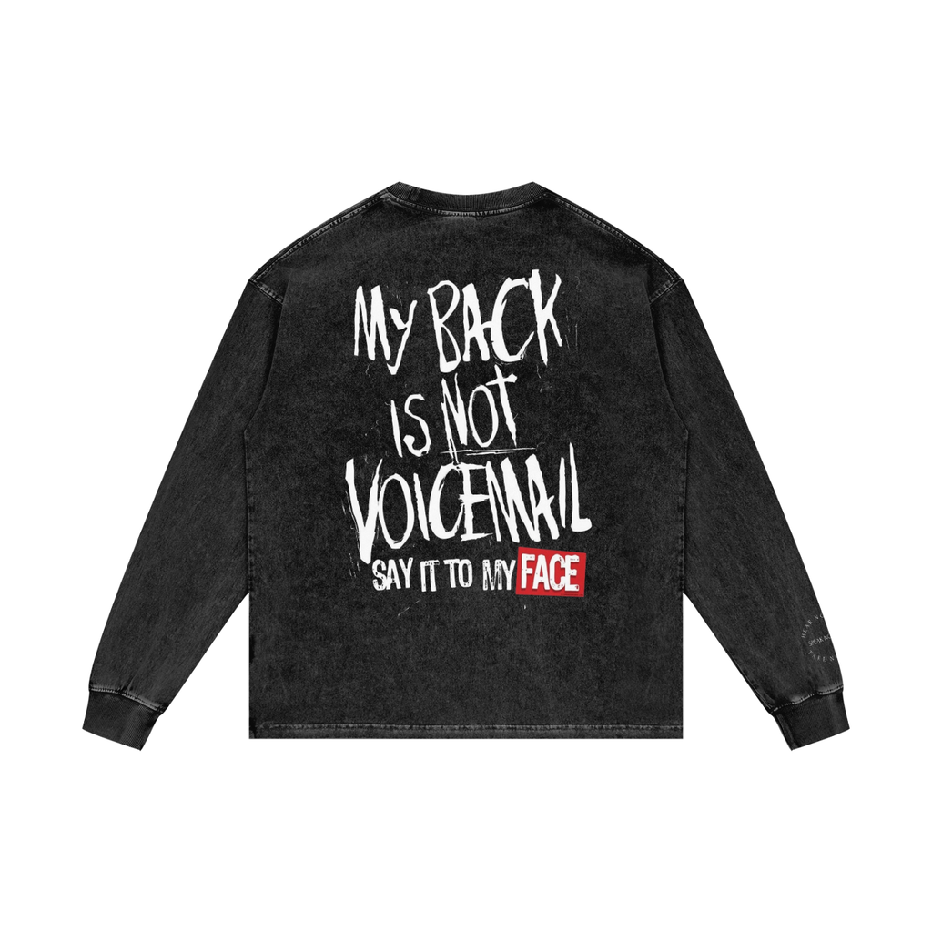 Acid Wash Oversize Long Sleeve T-Shirt