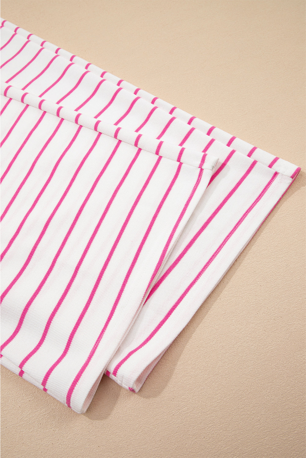 Sail Blue Casual Striped Tee and Wide Leg Pants Set