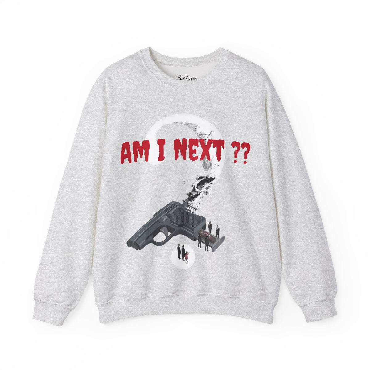 AM I NEXT? Crewneck — Gun Violence Awareness Sweatshirt