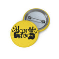 Yellow Don't Shoot awareness statement pin