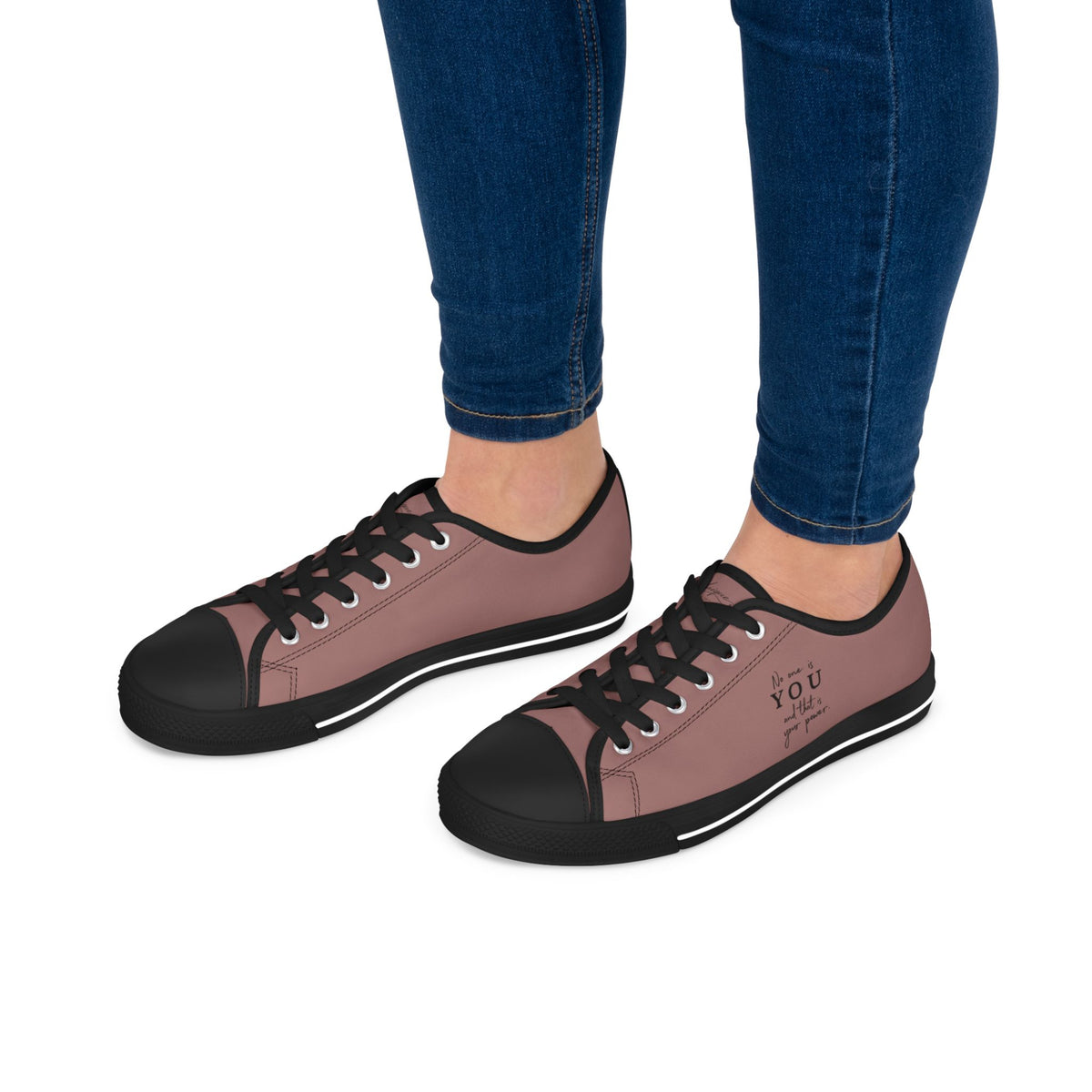Women's Low Top Sneakers — Blush Pink Casual Canvas Shoes for Everyday Wear