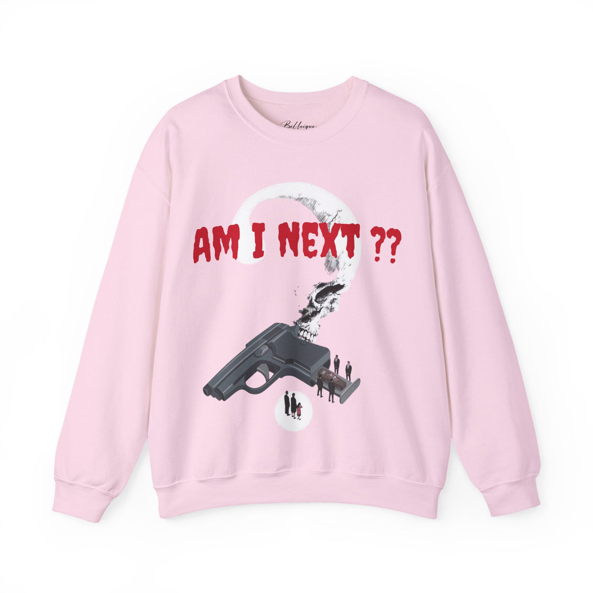 AM I NEXT? Crewneck — Gun Violence Awareness Sweatshirt