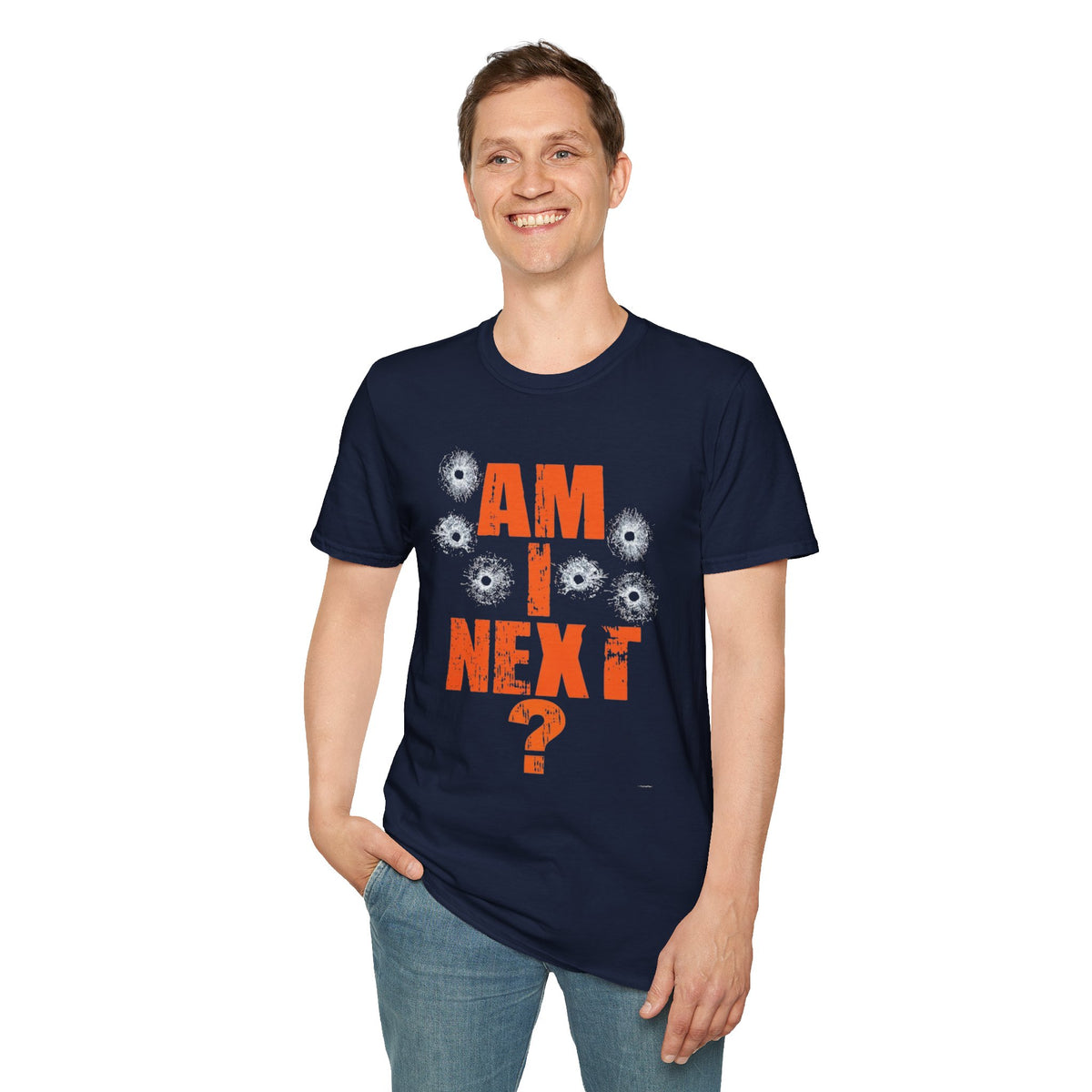 Am I Next? Bullet Hole Graphic T-Shirt