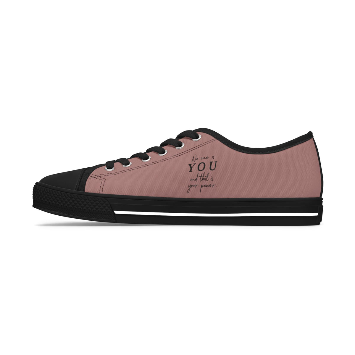 Women's Low Top Sneakers — Blush Pink Casual Canvas Shoes for Everyday Wear
