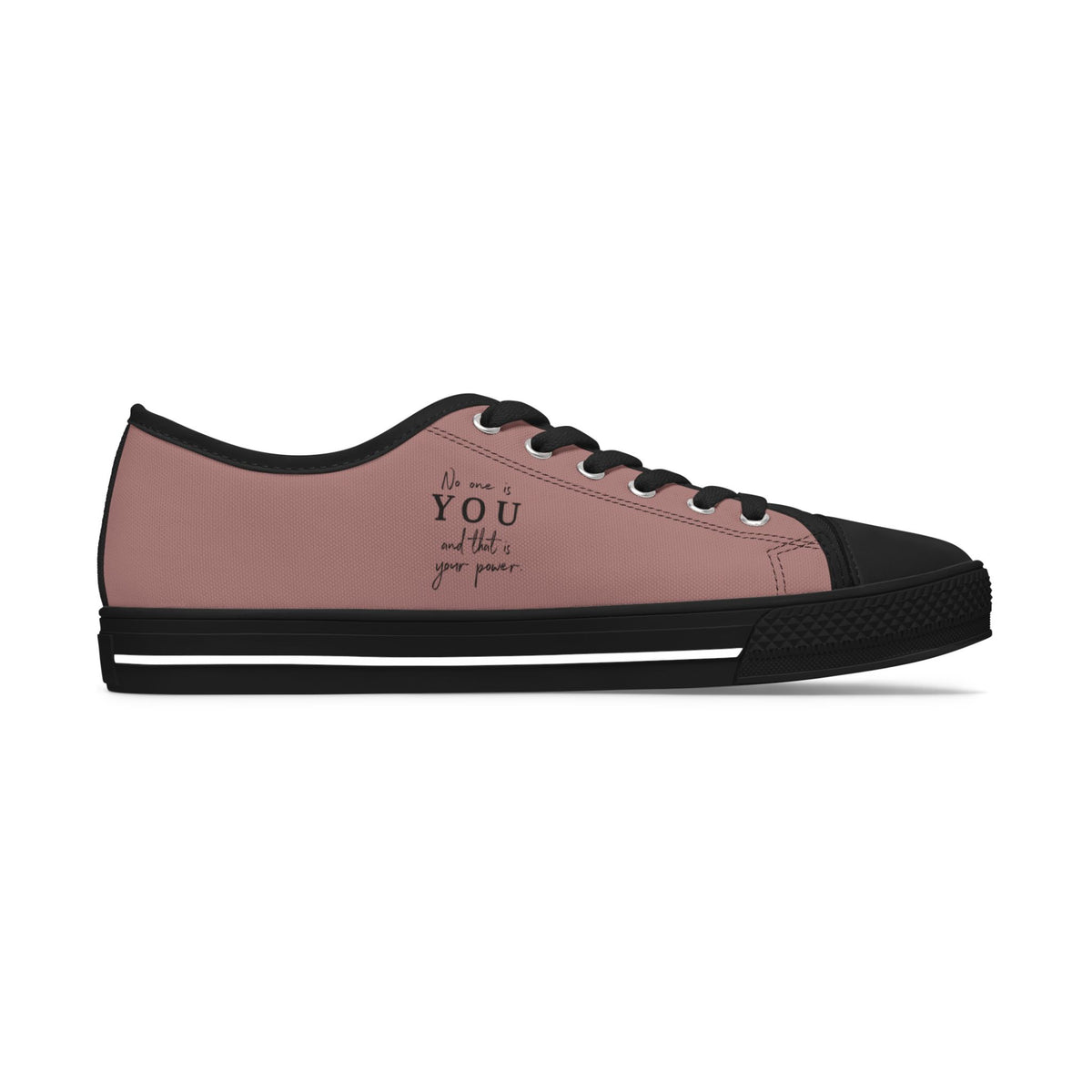 Women's Low Top Sneakers — Blush Pink Casual Canvas Shoes for Everyday Wear