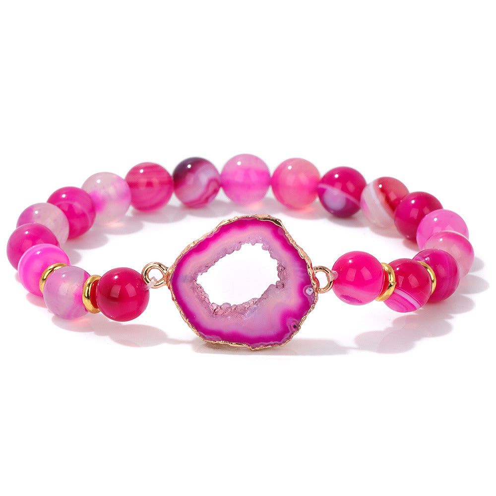 Agate & Vug Stone Bracelet – Grounding Energy & Natural Beauty