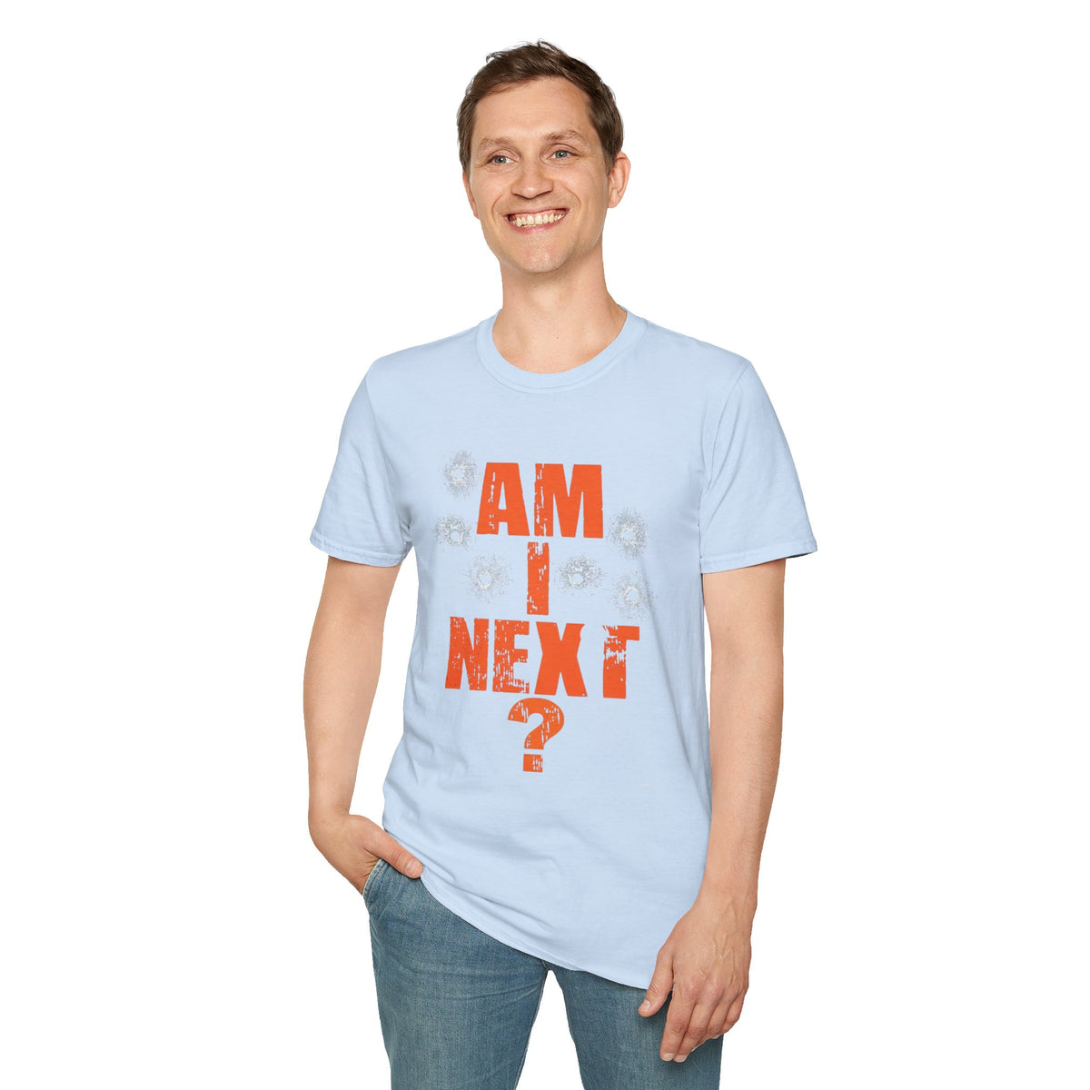Am I Next? Bullet Hole Graphic T-Shirt