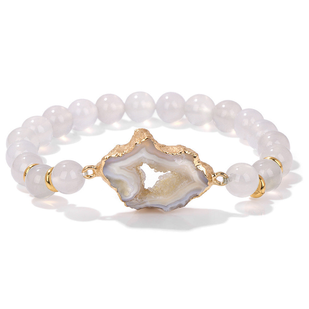 Agate & Vug Stone Bracelet – Grounding Energy & Natural Beauty