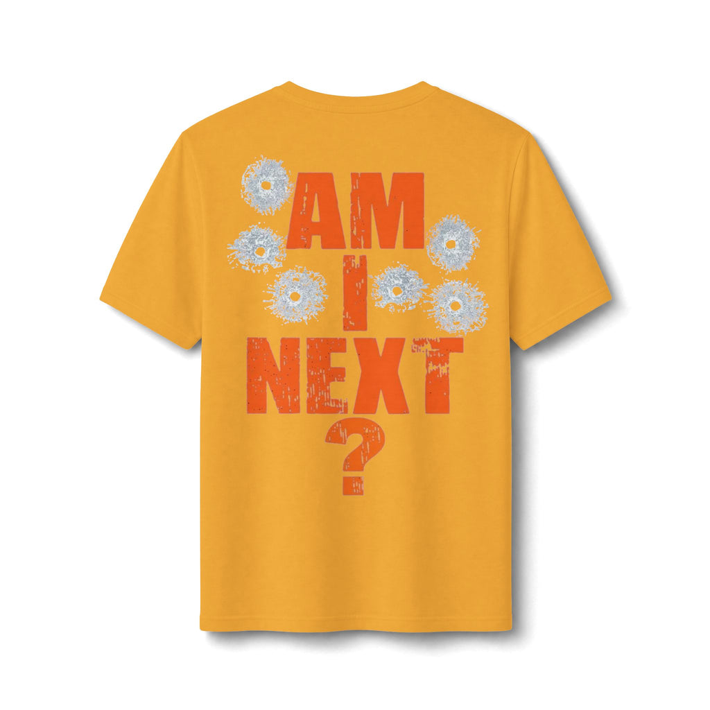 AM I NEXT? Bullet-Hole Graphic Tee — Protest Statement Shirt