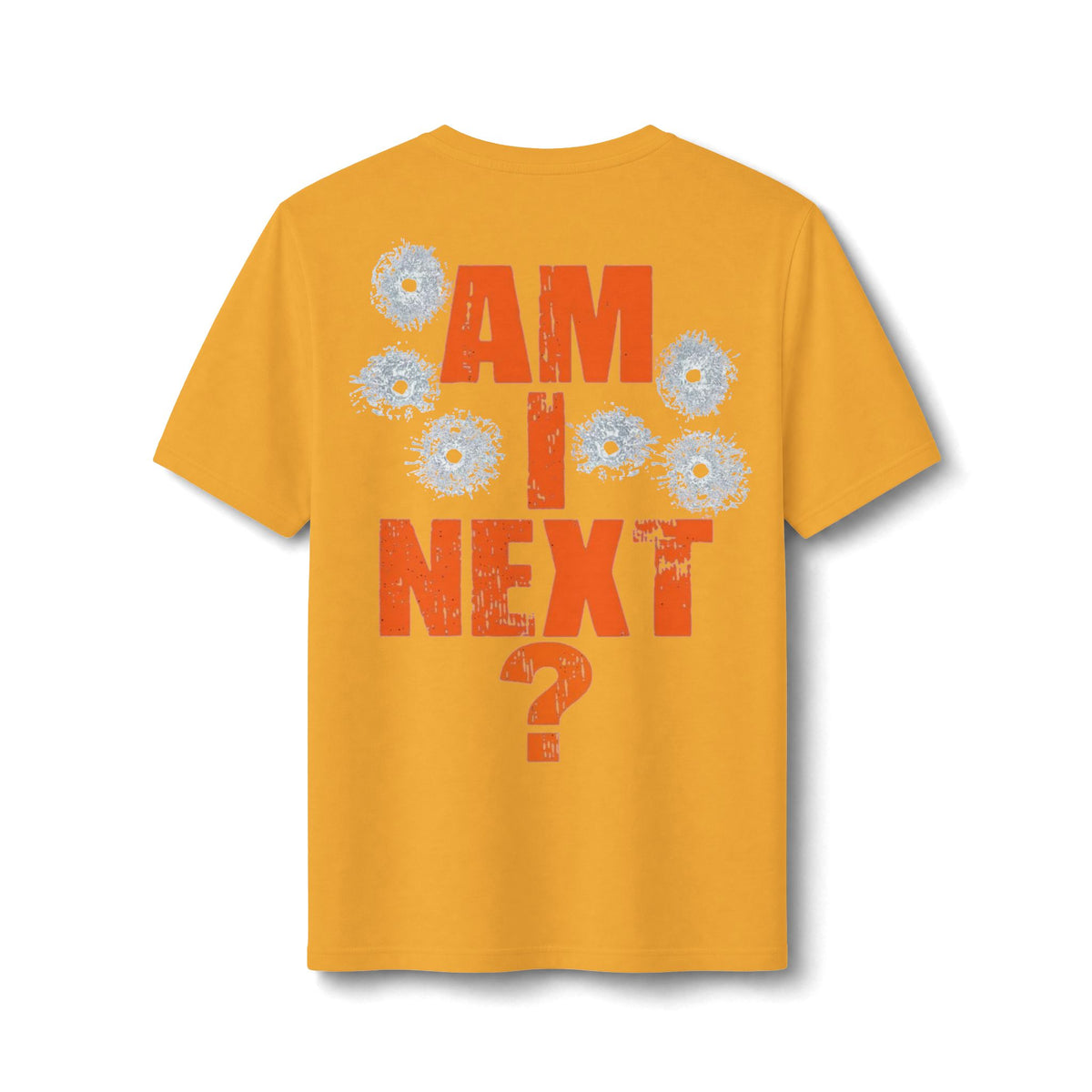 AM I NEXT? Bullet-Hole Graphic Tee — Protest Statement Shirt
