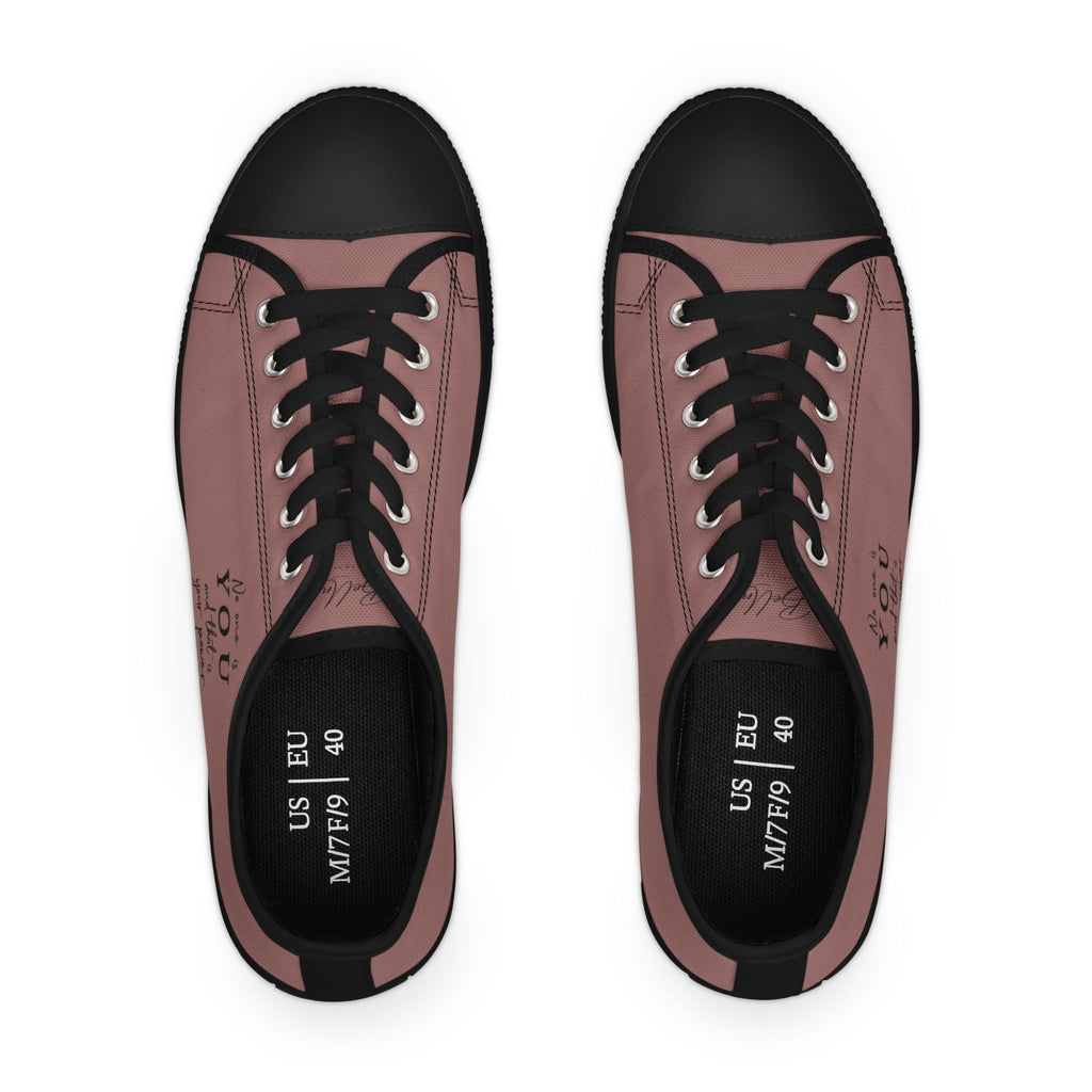 Women's Low Top Sneakers — Blush Pink Casual Canvas Shoes for Everyday Wear