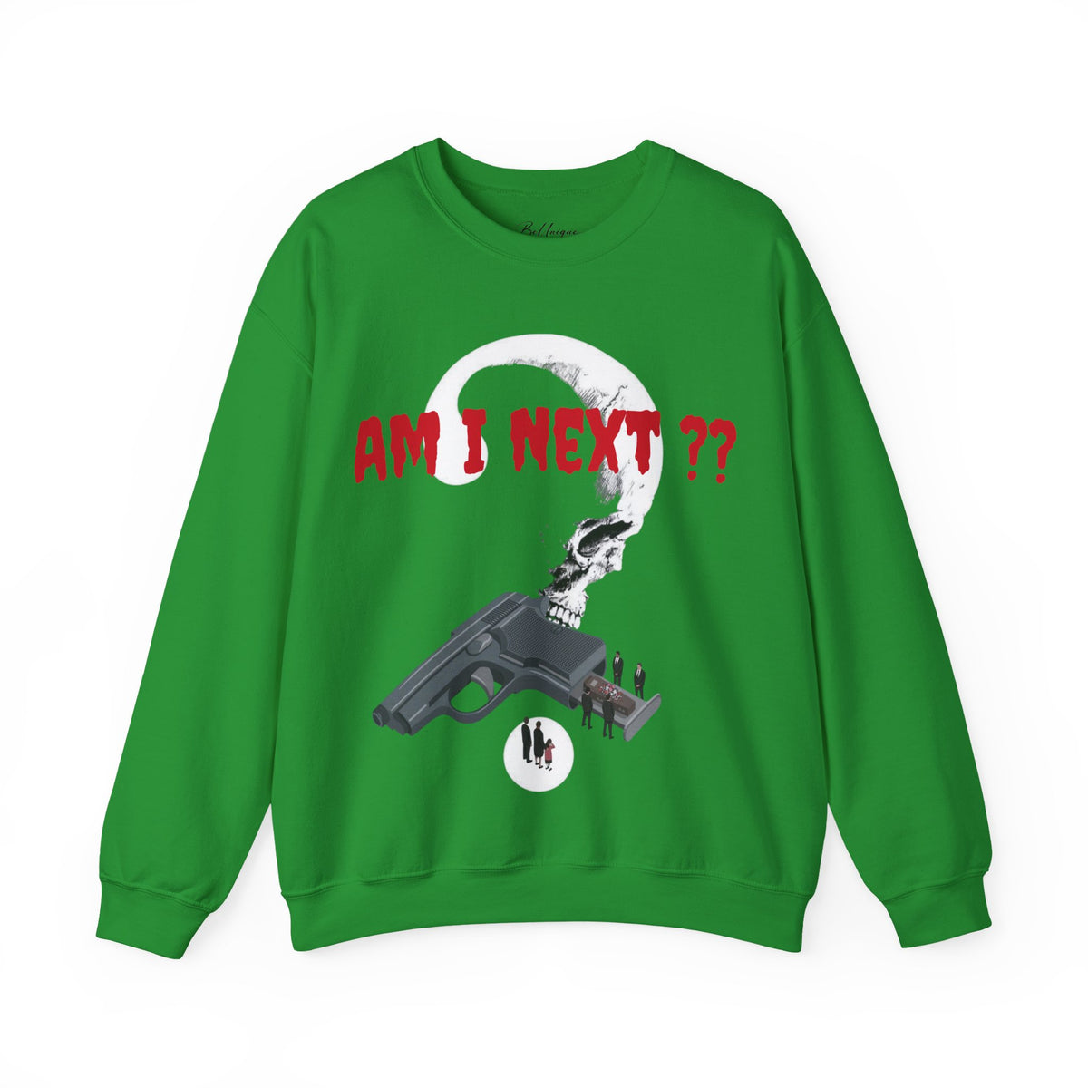 AM I NEXT? Crewneck — Gun Violence Awareness Sweatshirt