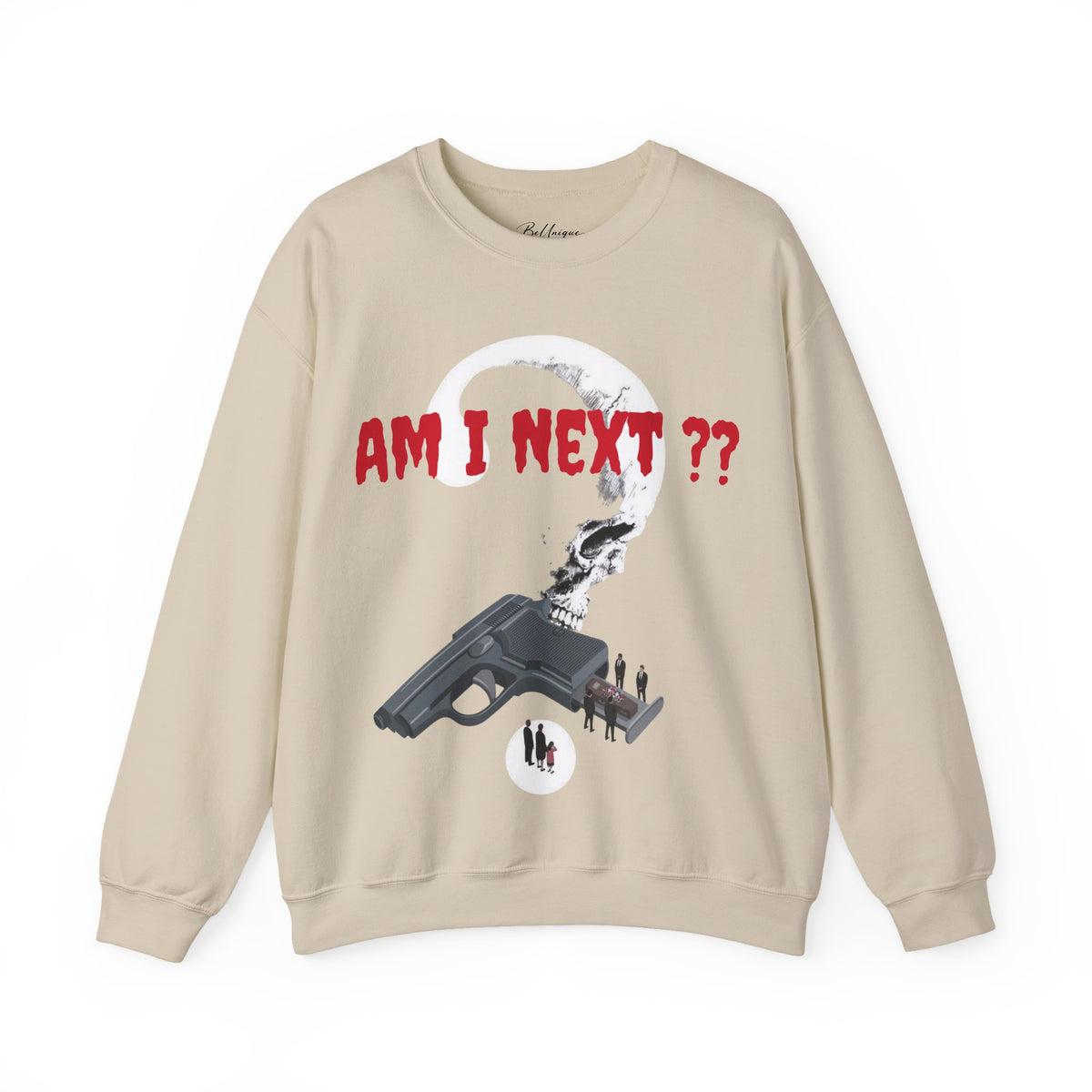 AM I NEXT? Crewneck — Gun Violence Awareness Sweatshirt