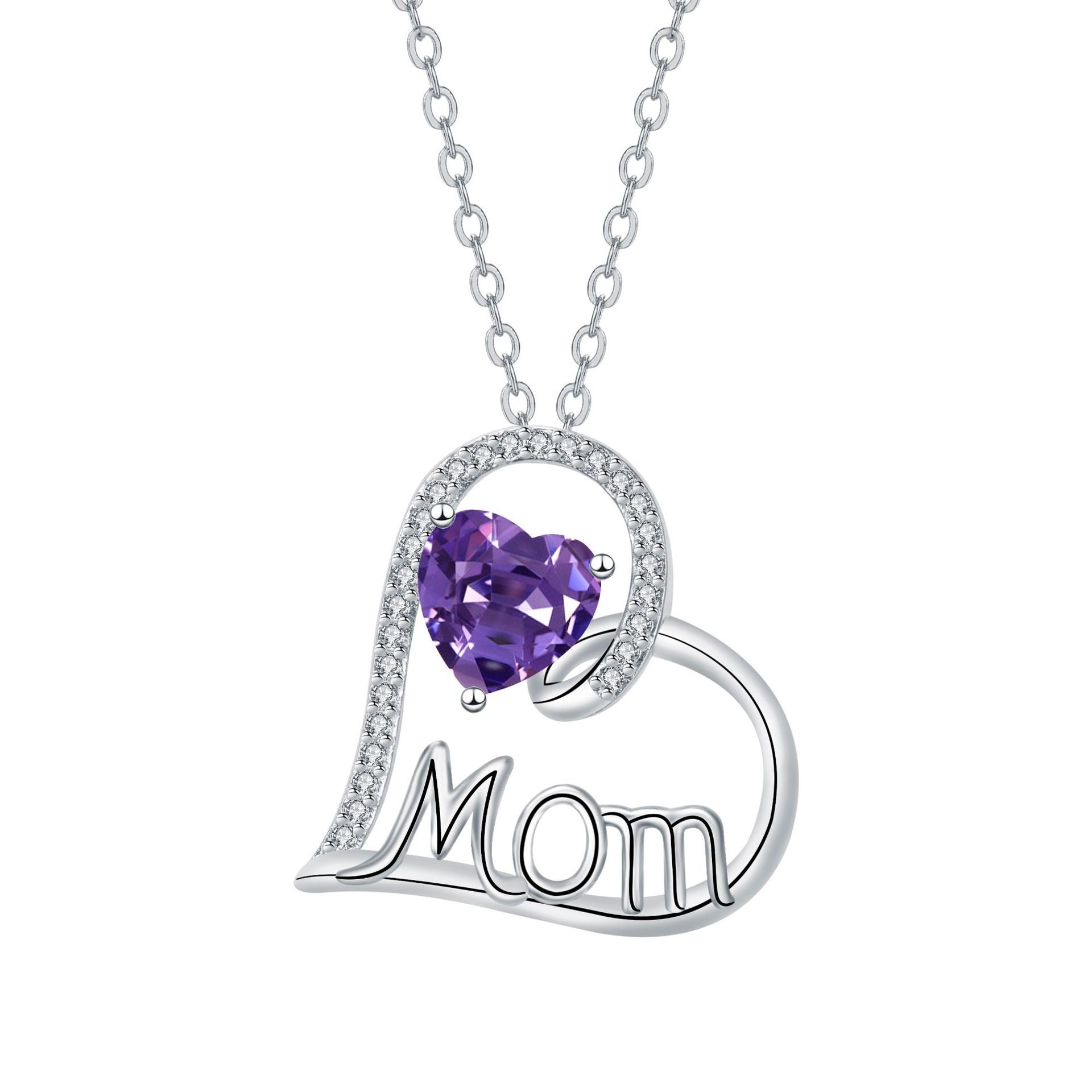 Mothers Day Gift Necklace Heart Pendant Copper Cross Chain Elegant Jewelry