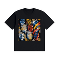 BE UNIQUE & ME Graffiti Faces Chest Print Tee