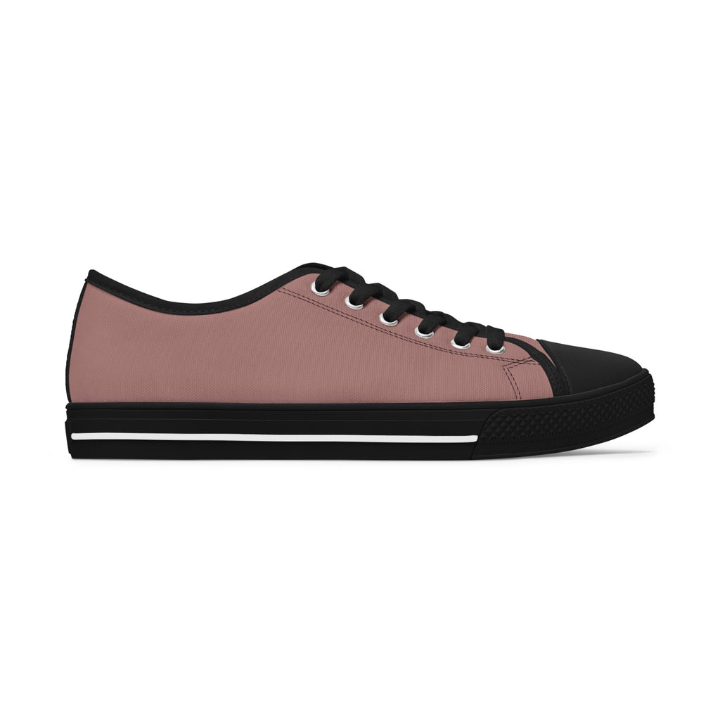 Women's Low Top Sneakers — Blush Pink Casual Canvas Shoes for Everyday Wear