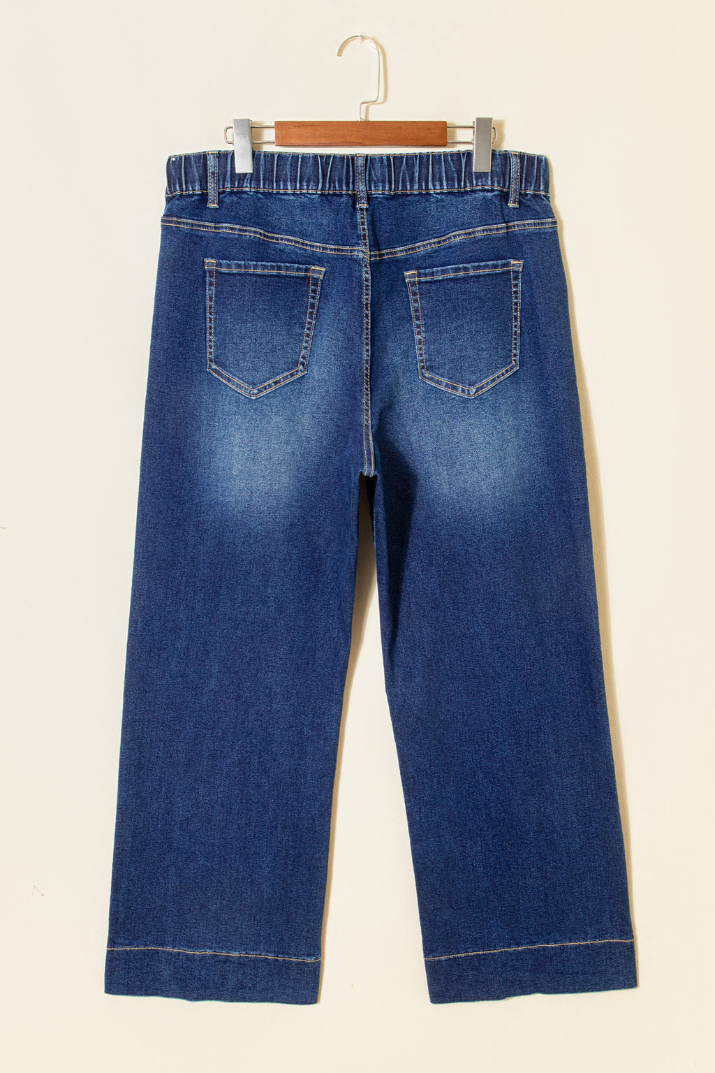 Iceland Blue Acid Wash Contrast Lace-up Plus Size Jeans