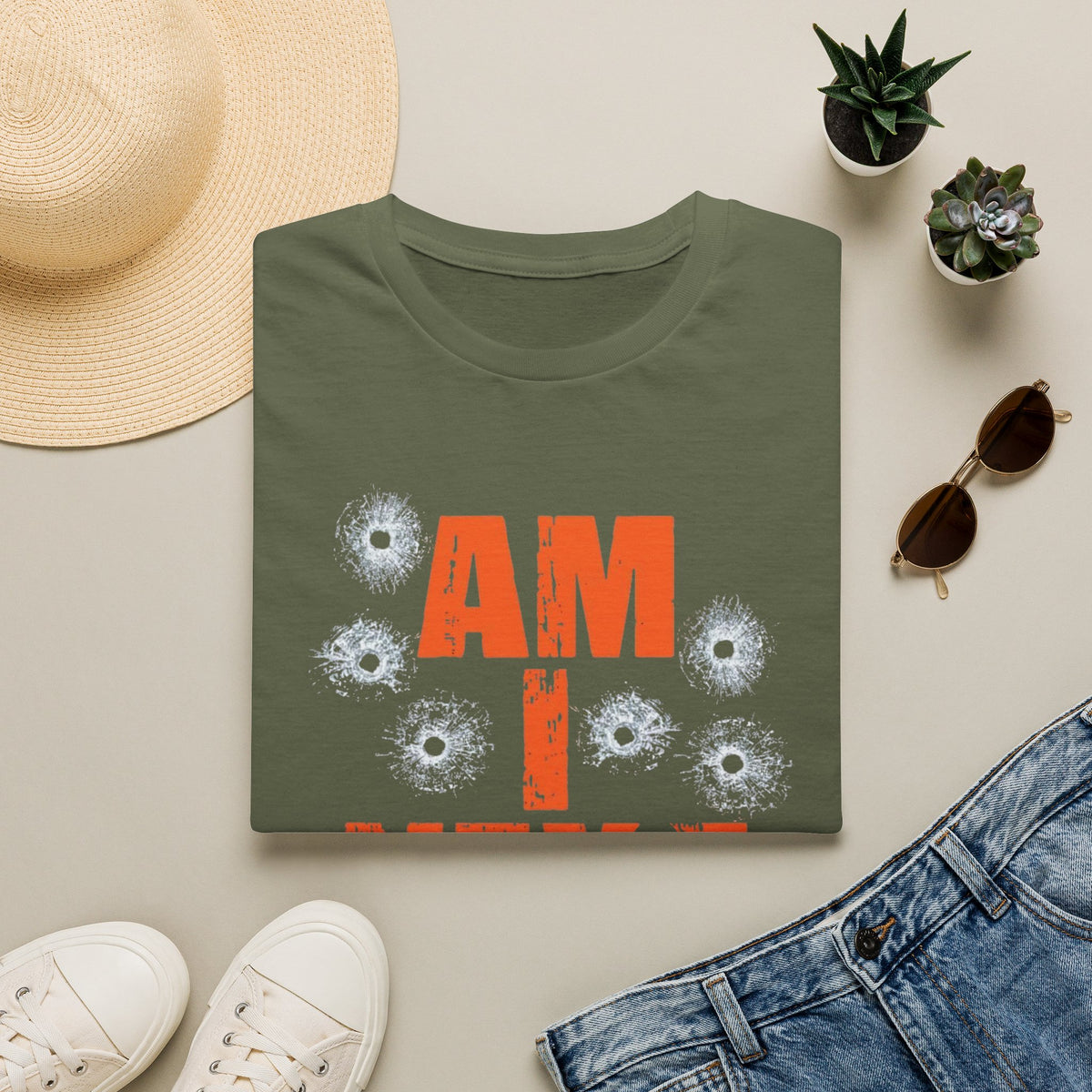 Am I Next? Bullet Hole Graphic T-Shirt