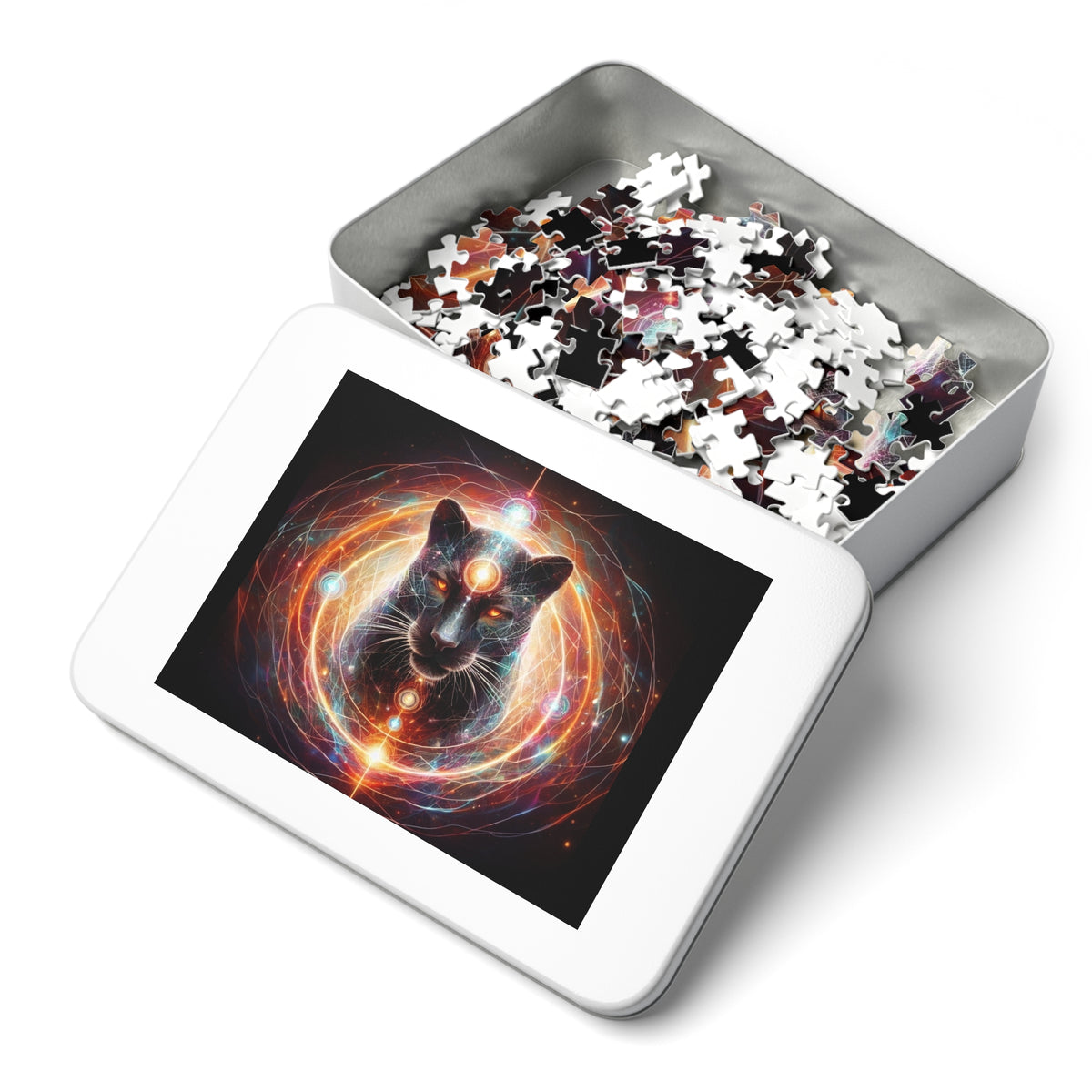 Cosmic Black Panther Puzzle — 252 Pieces with Tin