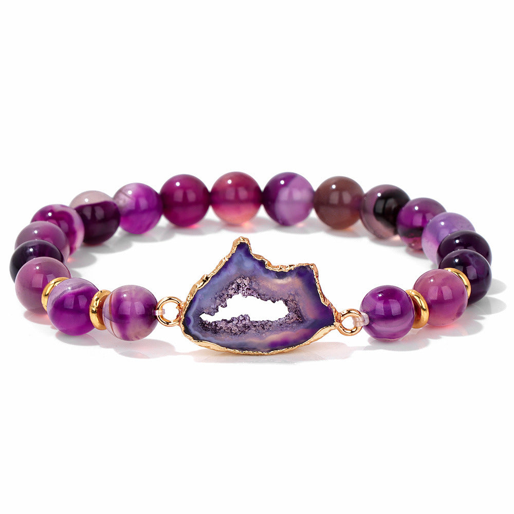 Agate & Vug Stone Bracelet – Grounding Energy & Natural Beauty