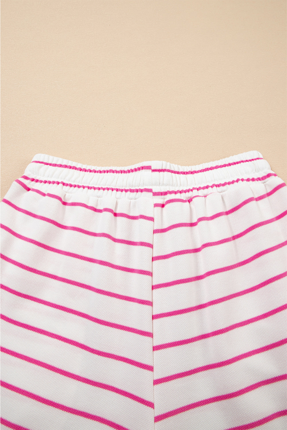 Sail Blue Casual Striped Tee and Wide Leg Pants Set