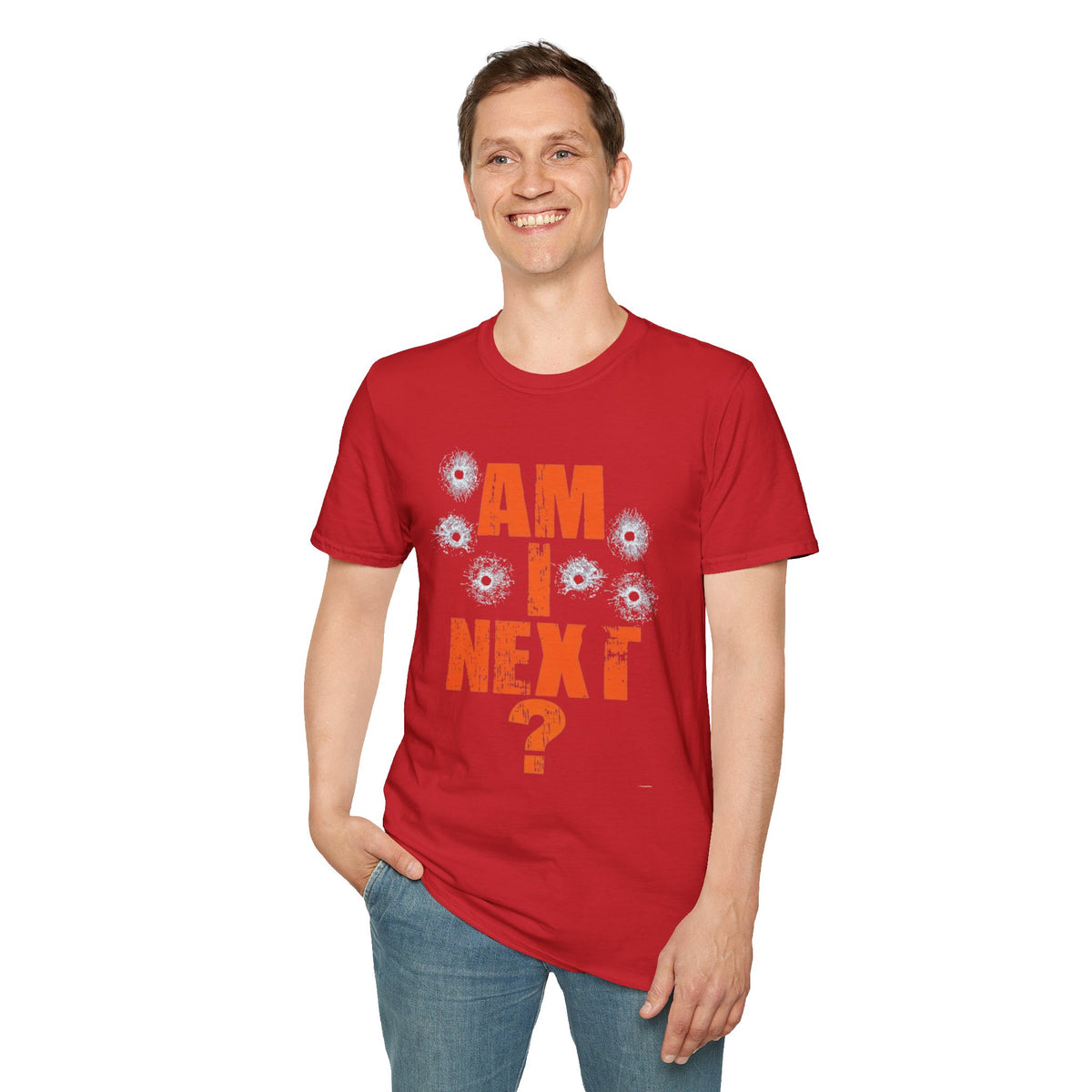 Am I Next? Bullet Hole Graphic T-Shirt