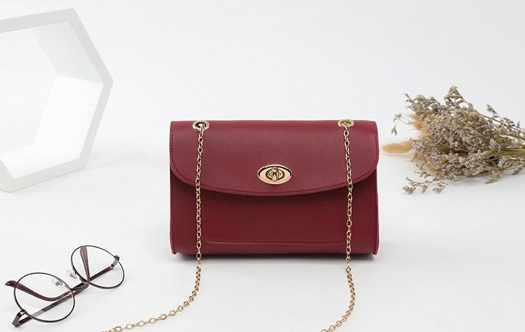 Genuine Leather Accordion Crossbody Bag – Chic & Versatile