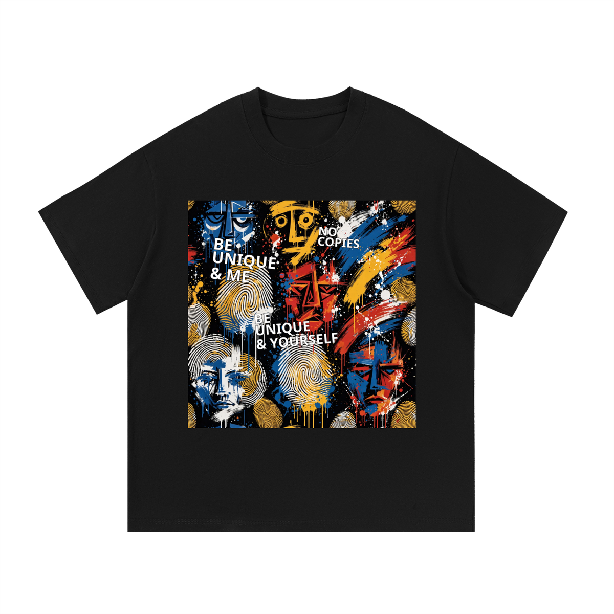 BE UNIQUE & ME Graffiti Faces Essential Cotton Tee