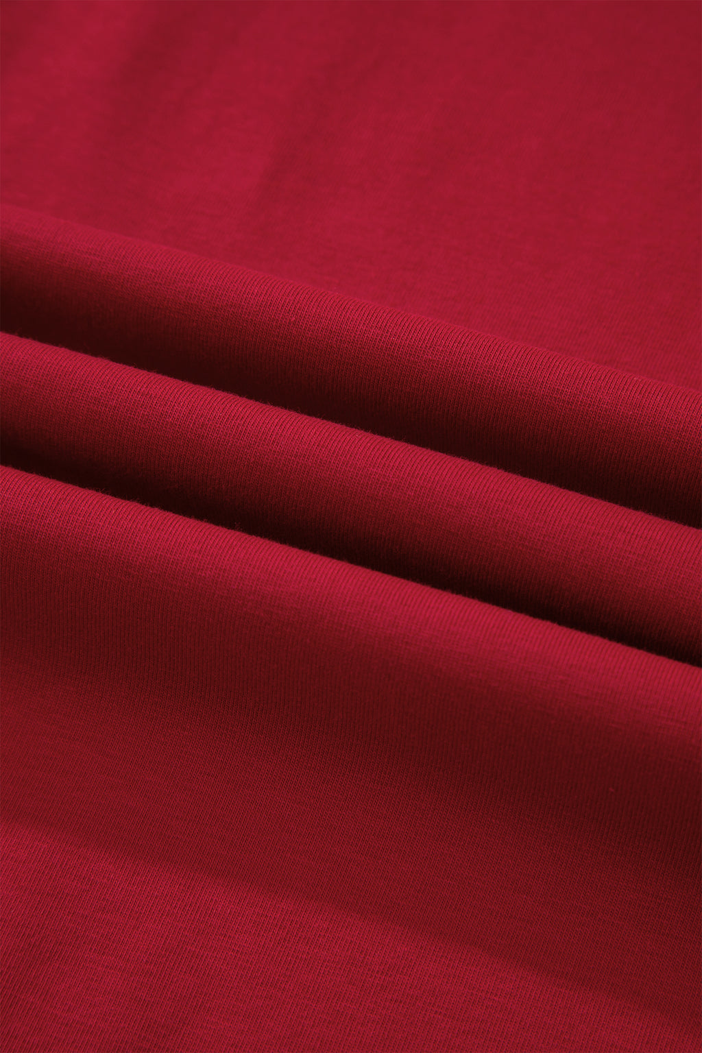Racing Red Solid Color Cropped Tank Top and Jogger Pants Set