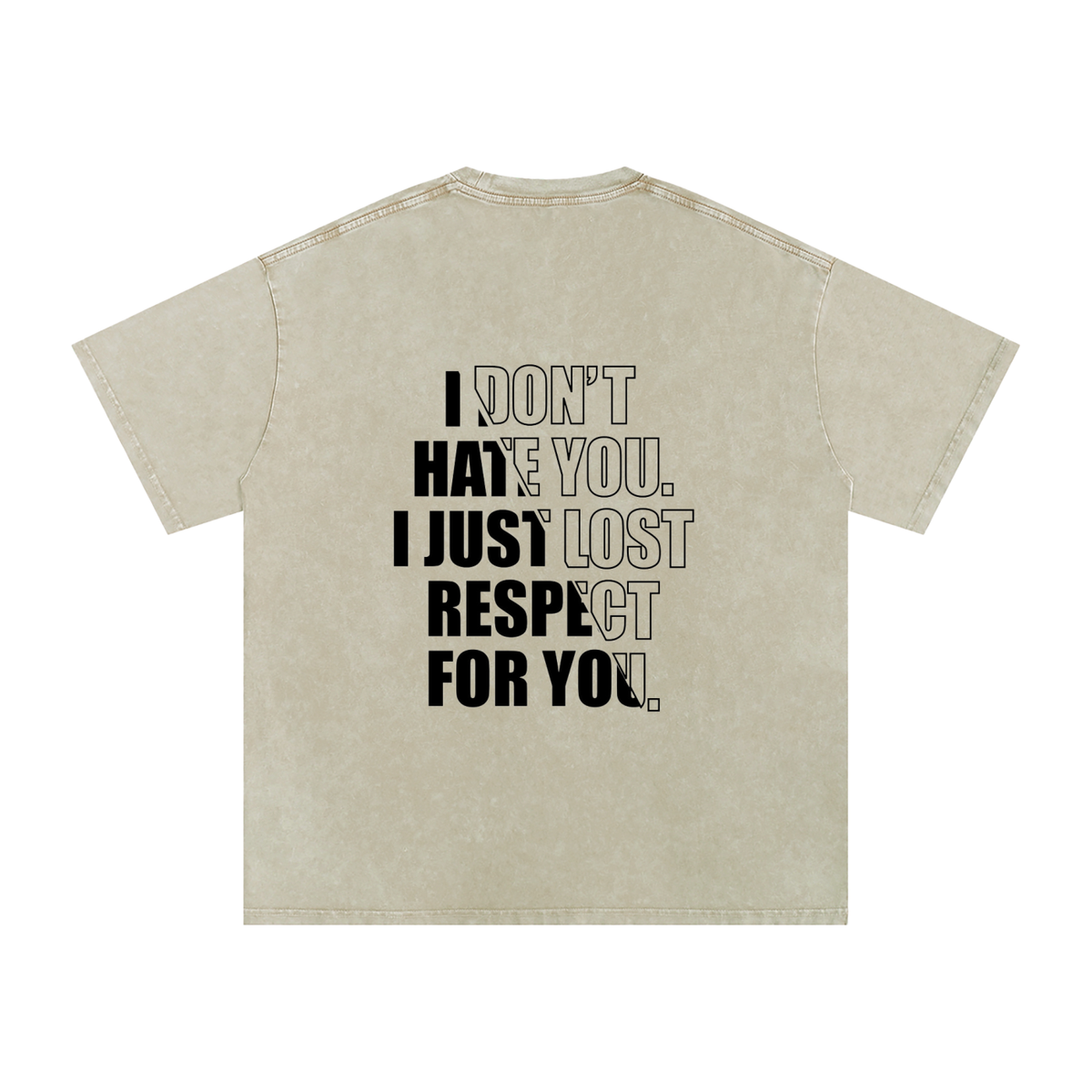 Snow Washed Oversized Cotton T-Shirt
