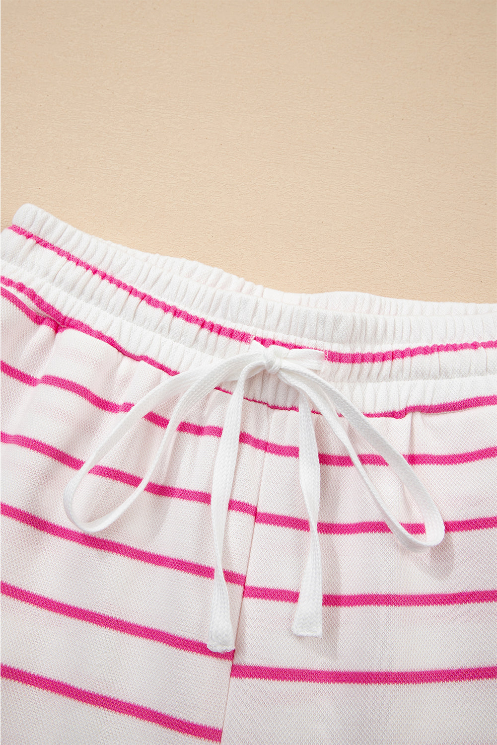 Sail Blue Casual Striped Tee and Wide Leg Pants Set