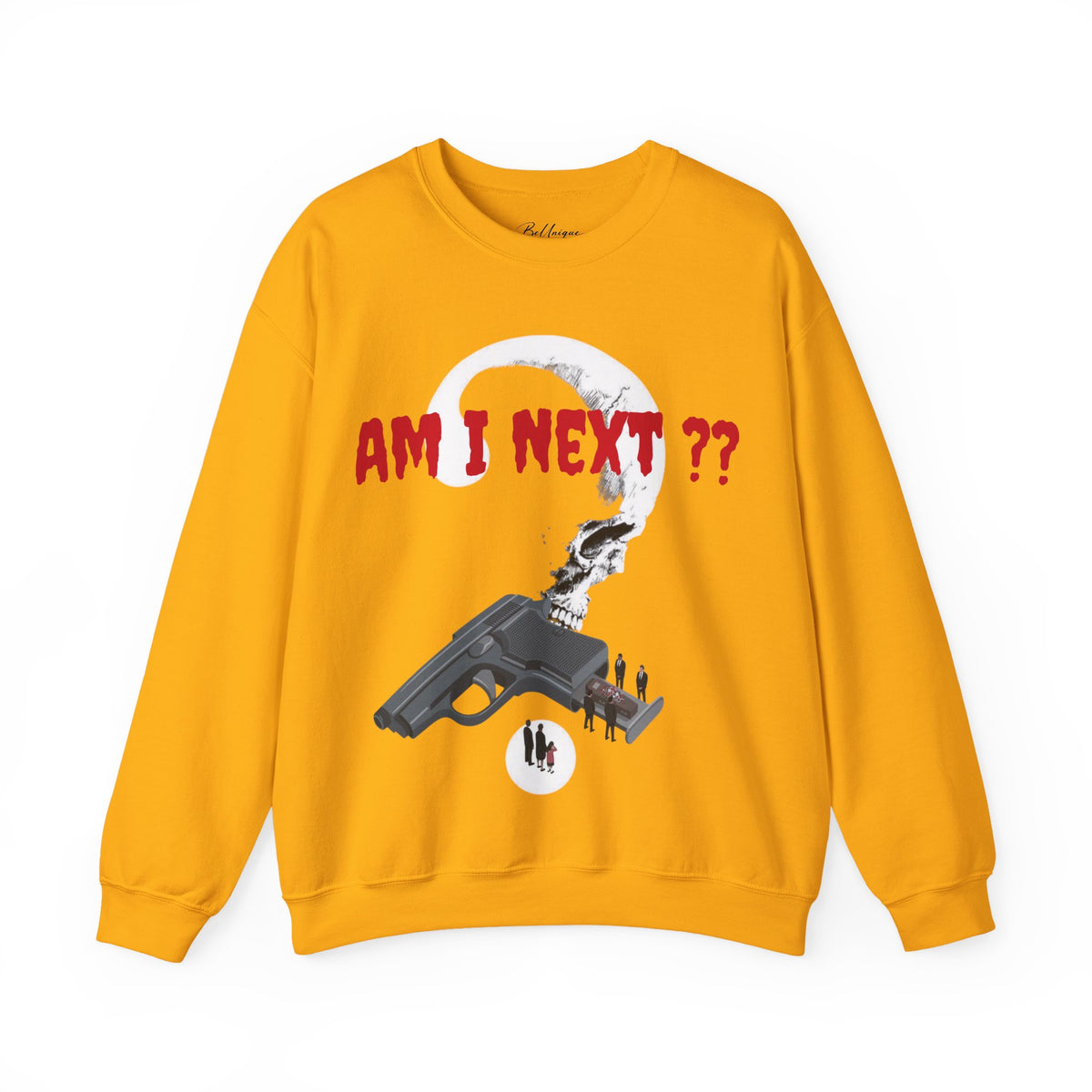 AM I NEXT? Crewneck — Gun Violence Awareness Sweatshirt