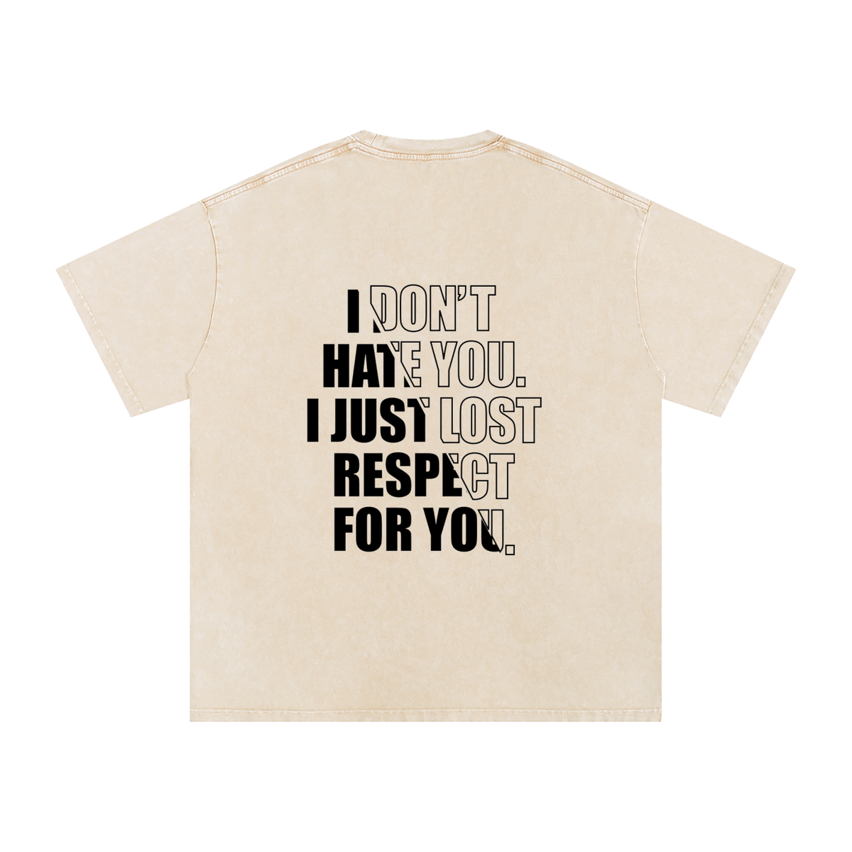 Snow Washed Oversized Cotton T-Shirt