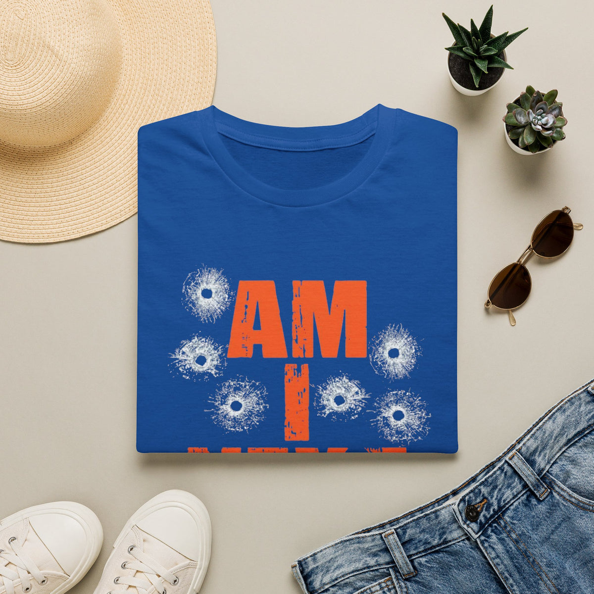 Am I Next? Bullet Hole Graphic T-Shirt