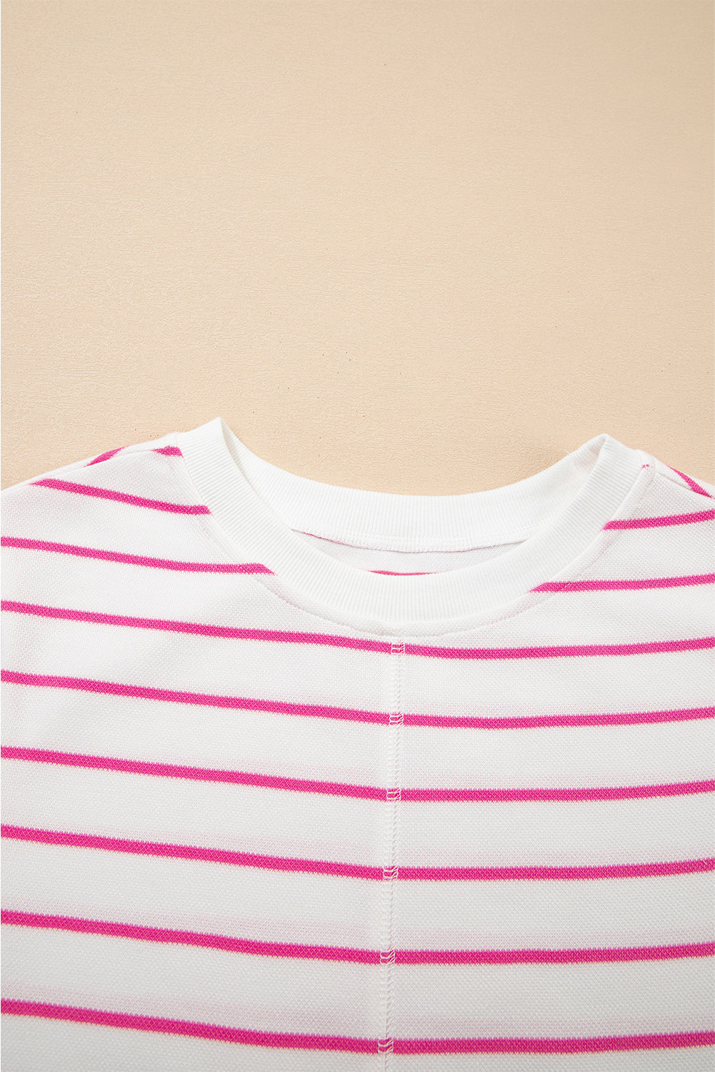 Sail Blue Casual Striped Tee and Wide Leg Pants Set