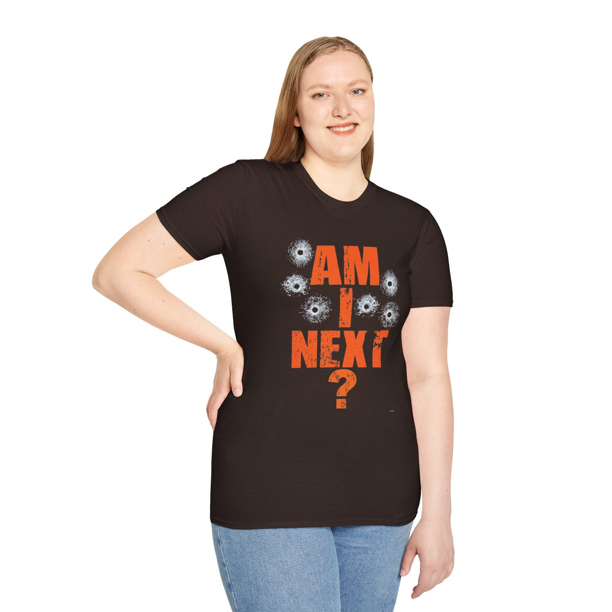 Am I Next? Bullet Hole Graphic T-Shirt