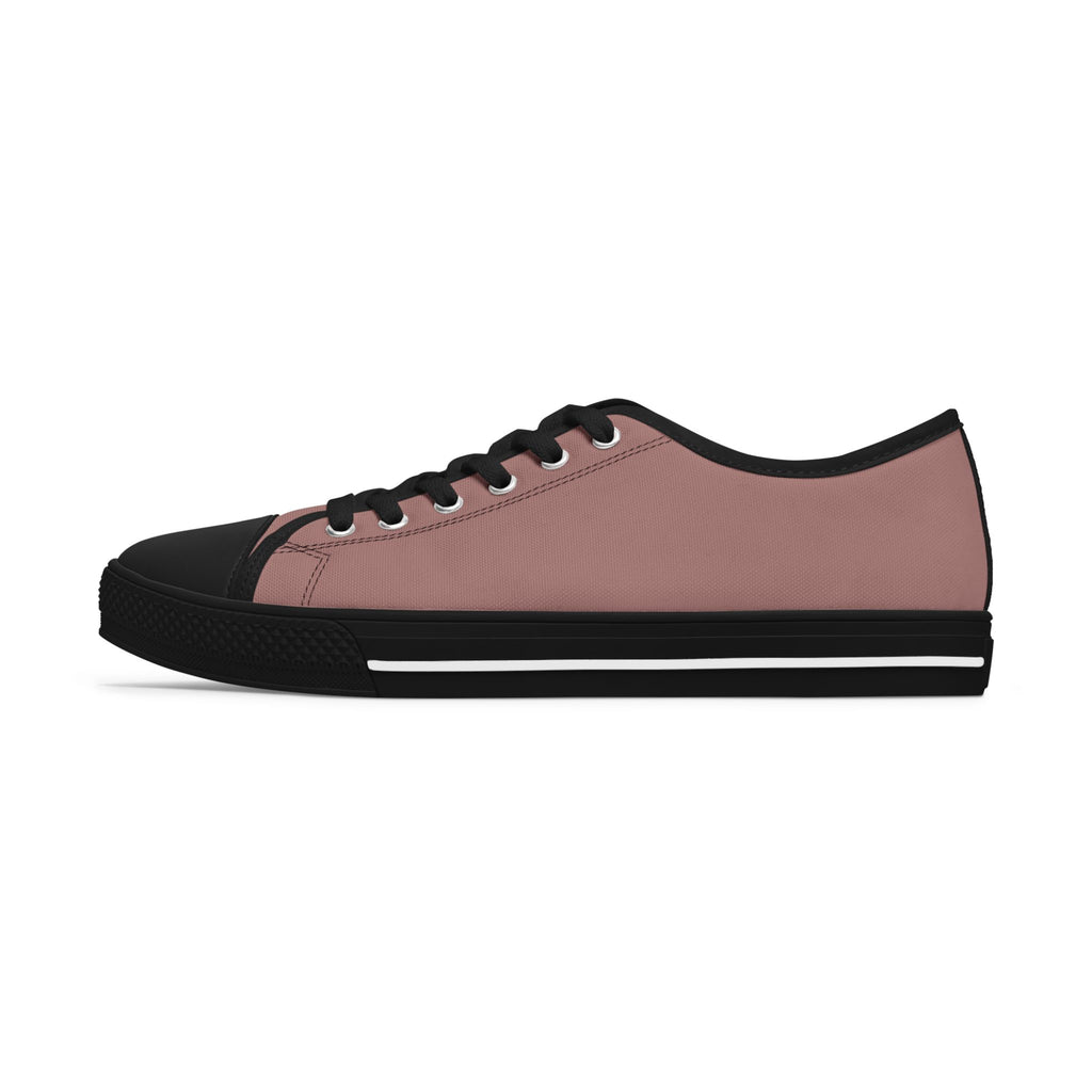 Women's Low Top Sneakers — Blush Pink Casual Canvas Shoes for Everyday Wear