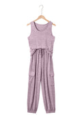 Orchid Bouquet Casual Tank Top Drawstring Jogger Pants 2pcs Outfit