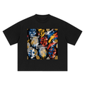 BE UNIQUE & ME Graffiti Faces Boxy Oversized Tee