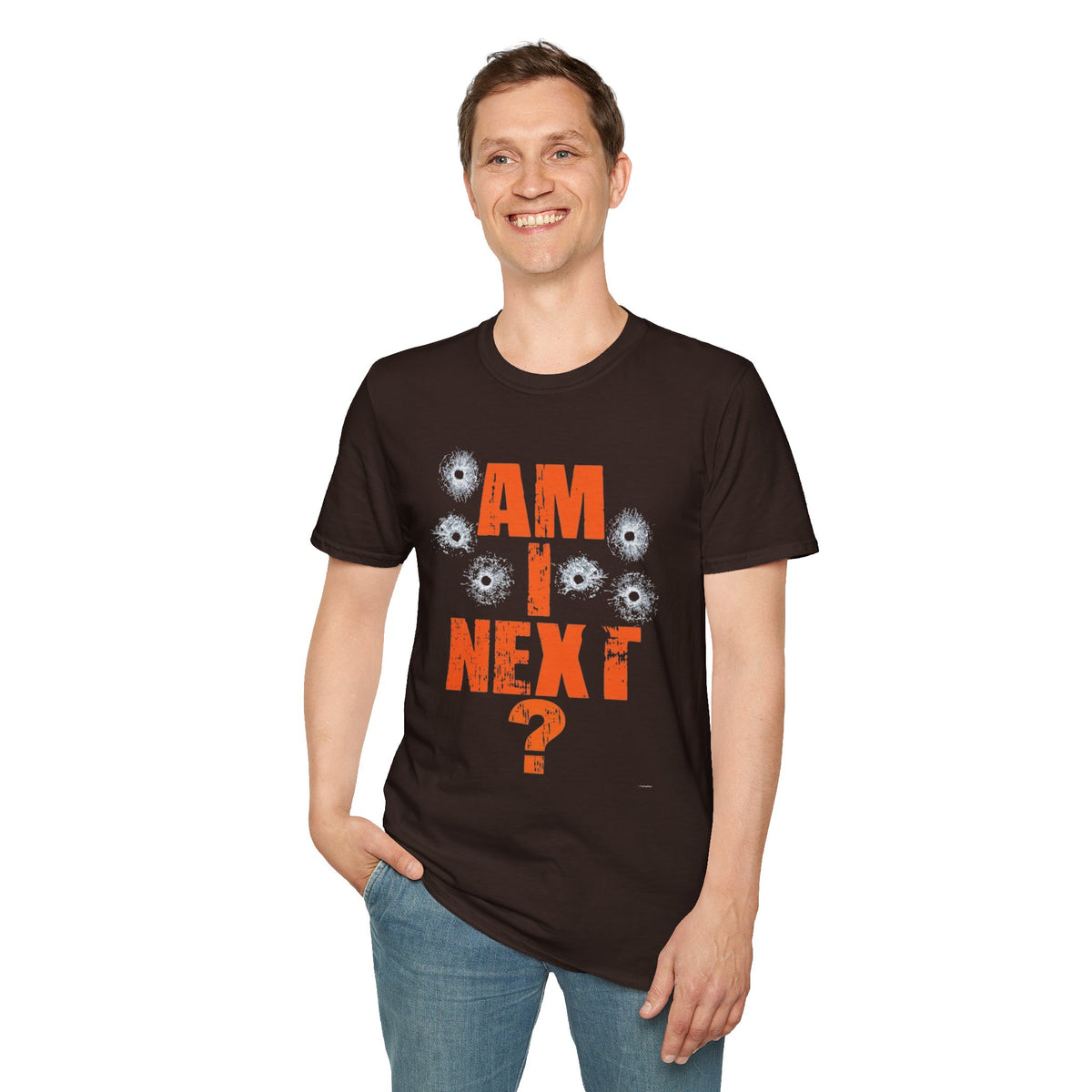 Am I Next? Bullet Hole Graphic T-Shirt