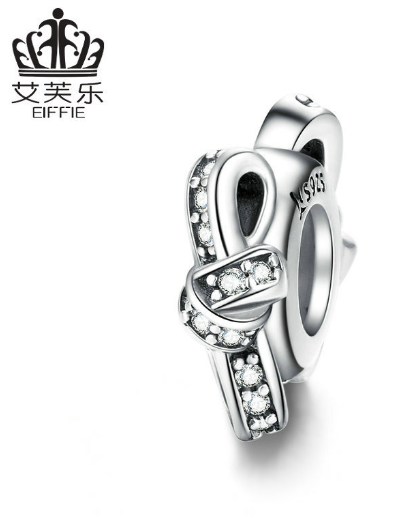 Original New Product Personality Bow Sterling Silver Spacer Beads DIY Bracelet Beaded S925 Silver Jewelry