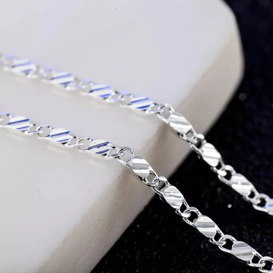 2mm Sterling Silver 16 18 20 22 24 26 28 30 Inches Link Chain Necklace Unisex