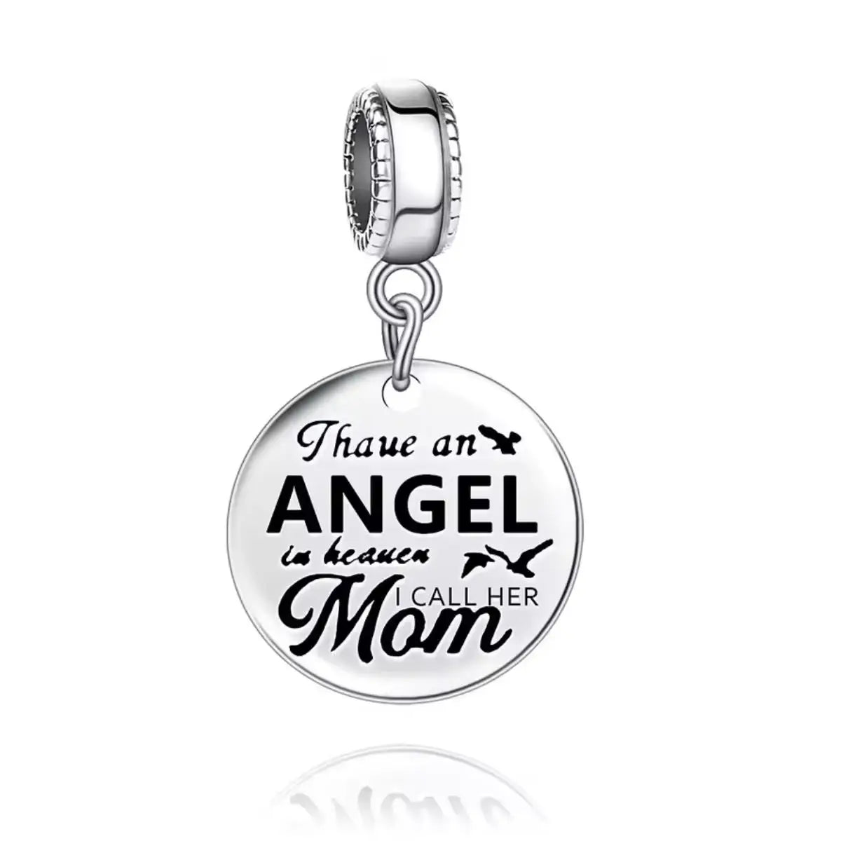 925 Sterling Silver Bead Pendant For Newborn Family Bottle Fits Bracelet Gift