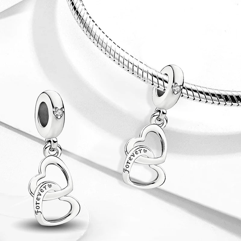 925 Silver Plated Love Heart Bead Venus De Milo DIY Bracelet Jewelry Gift