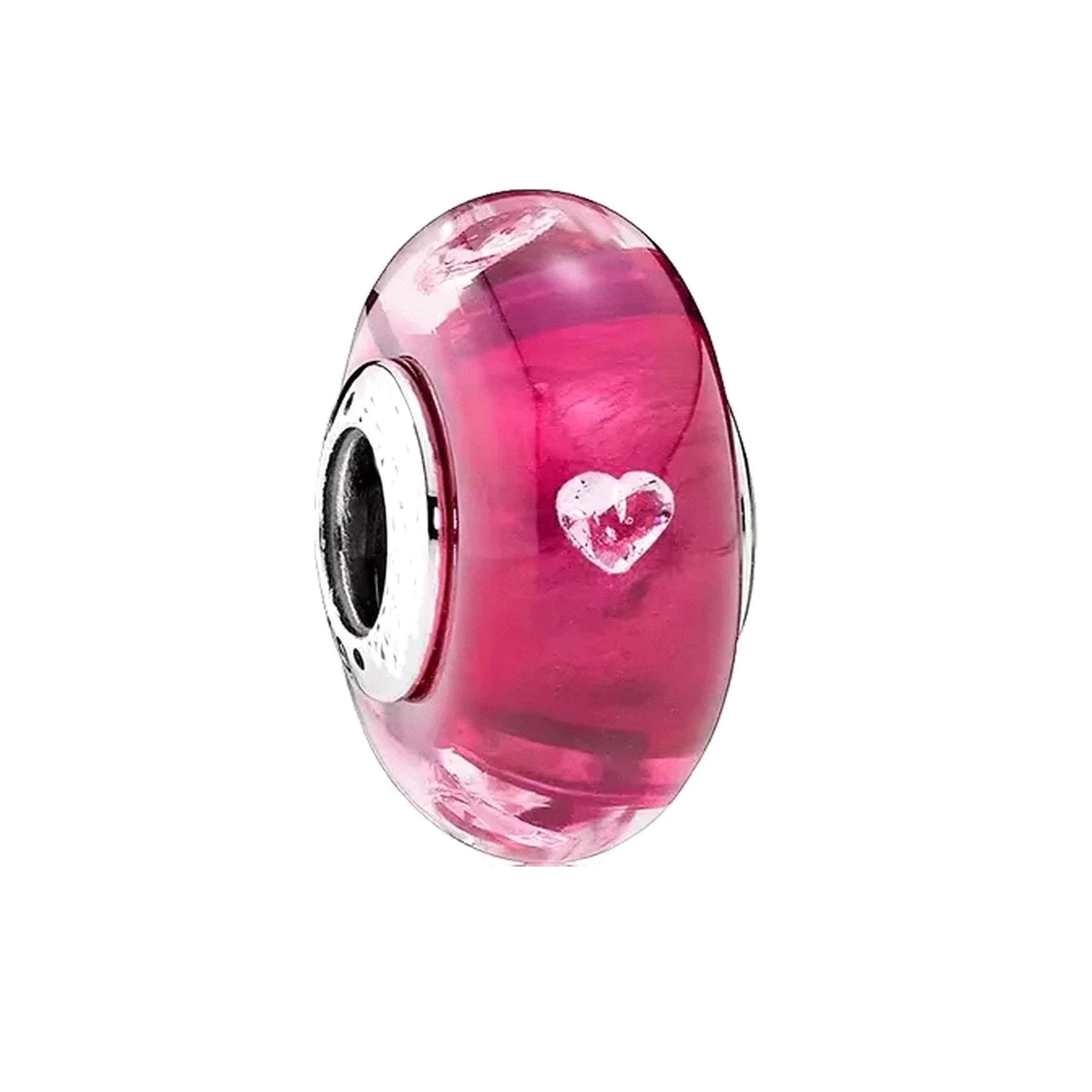 925 Silver Pink Flower Charm Infinity Heart Butterfly Tortoise Jewelry
