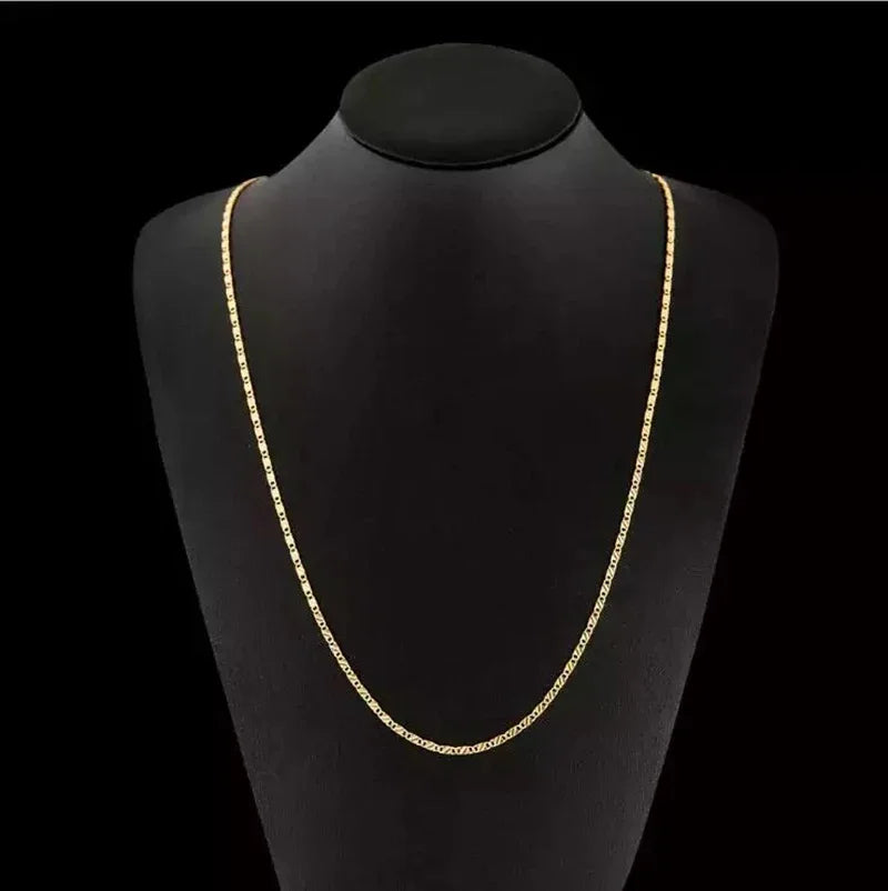 2mm Sterling Silver 16 18 20 22 24 26 28 30 Inches Link Chain Necklace Unisex