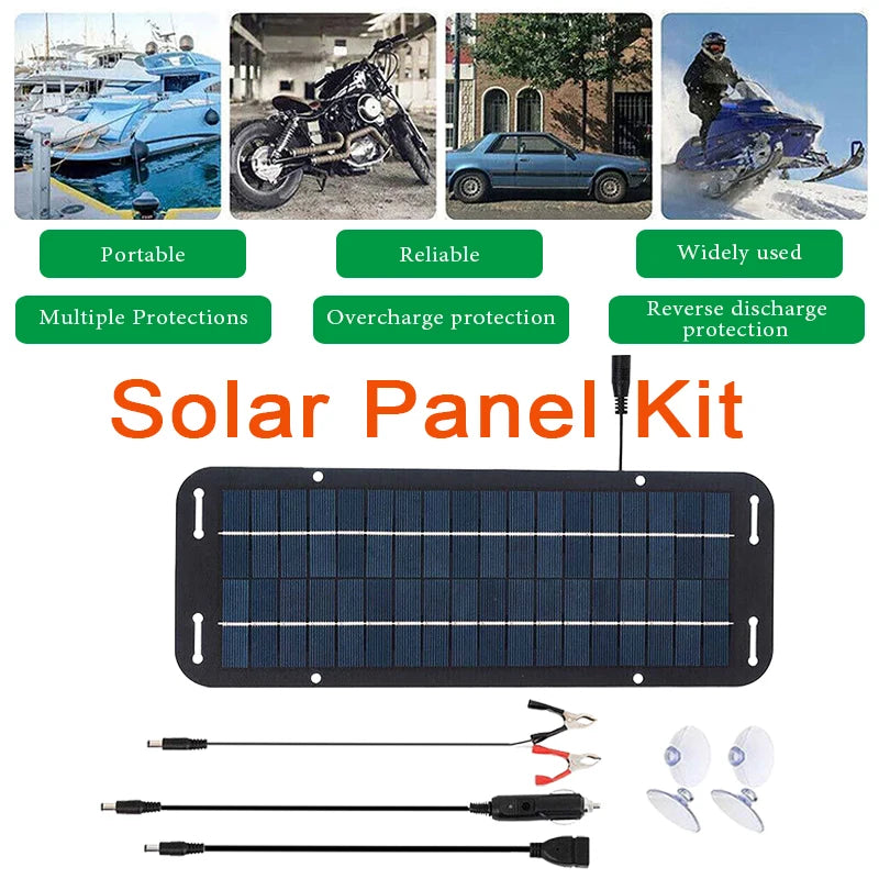 12V Polycrystalline Solar Panel Charger For Car Battery And RV Campers