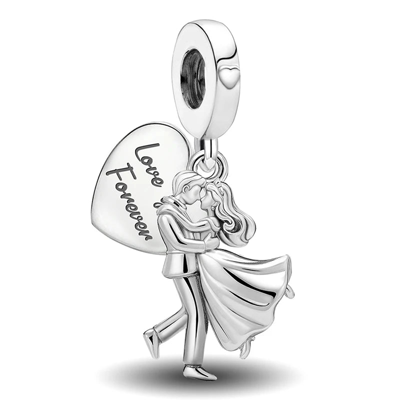 925 Silver Plated Love Heart Bead Venus De Milo DIY Bracelet Jewelry Gift
